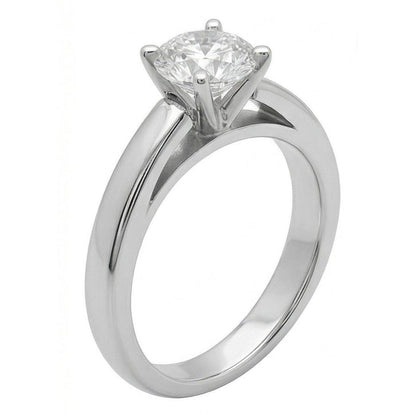 Cathedral Setting 3 Ct. Natural Earth Mined Diamond Solitaire Ring Solid White Gold