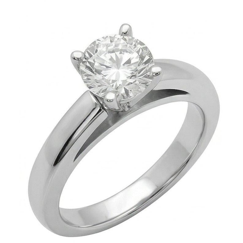 Cathedral Setting 3 Ct. Natural Earth Mined Diamond Solitaire Ring Solid White Gold