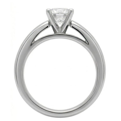 Cathedral Setting 3 Ct. Natural Earth Mined Diamond Solitaire Ring Solid White Gold