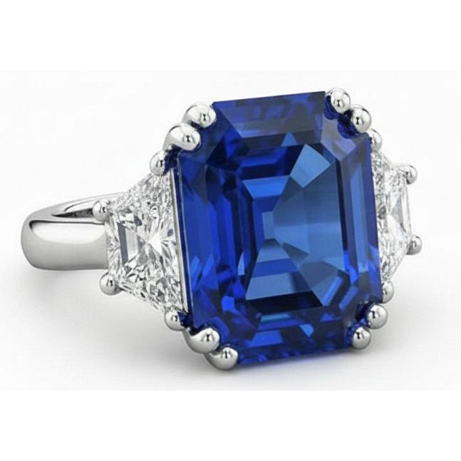 Celebrity Natural Earth Mined Diamond Sapphire Engagement Ring