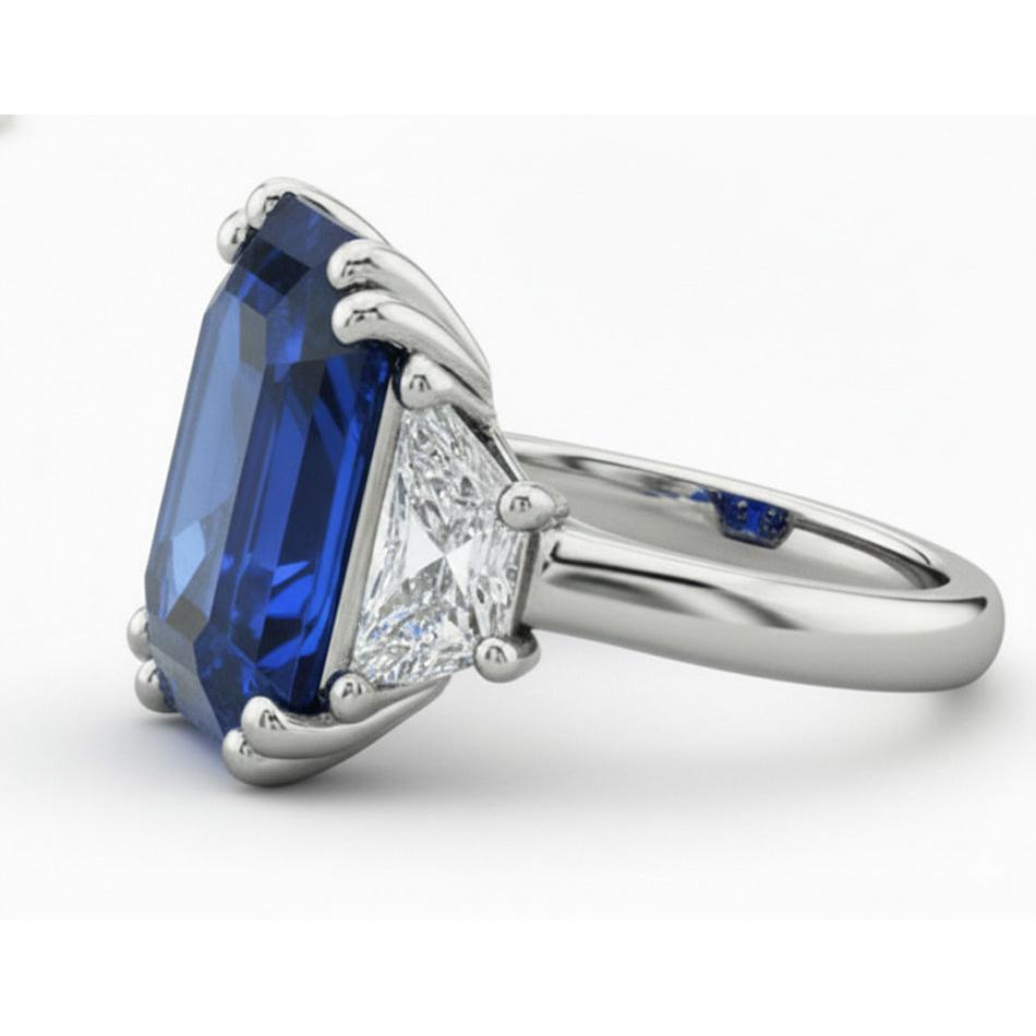 Celebrity Natural Earth Mined Diamond Sapphire Engagement Ring