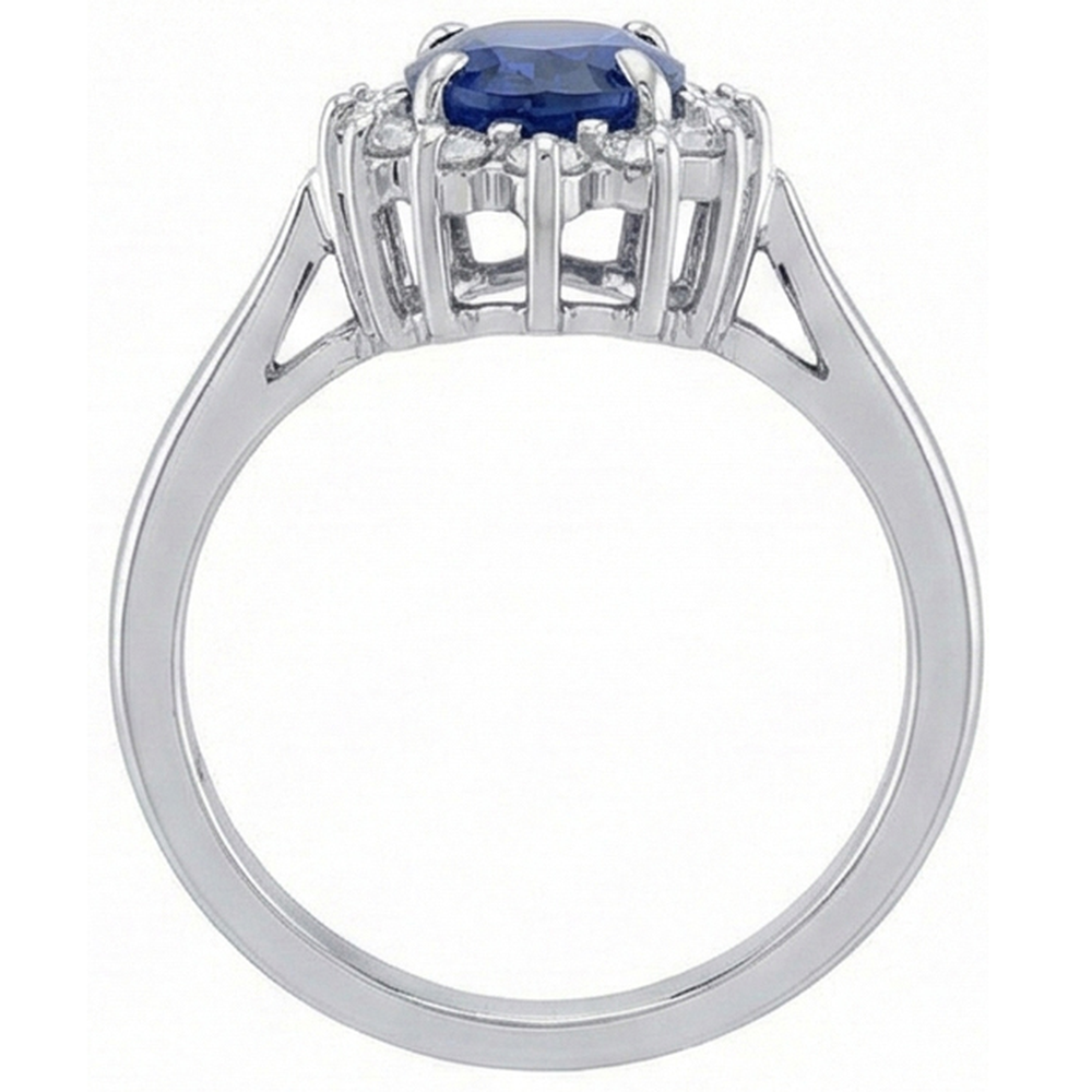 Ceylon Blue Sapphire Ring 4.70 Carat Natural Earth Mined Diamond Jewelry