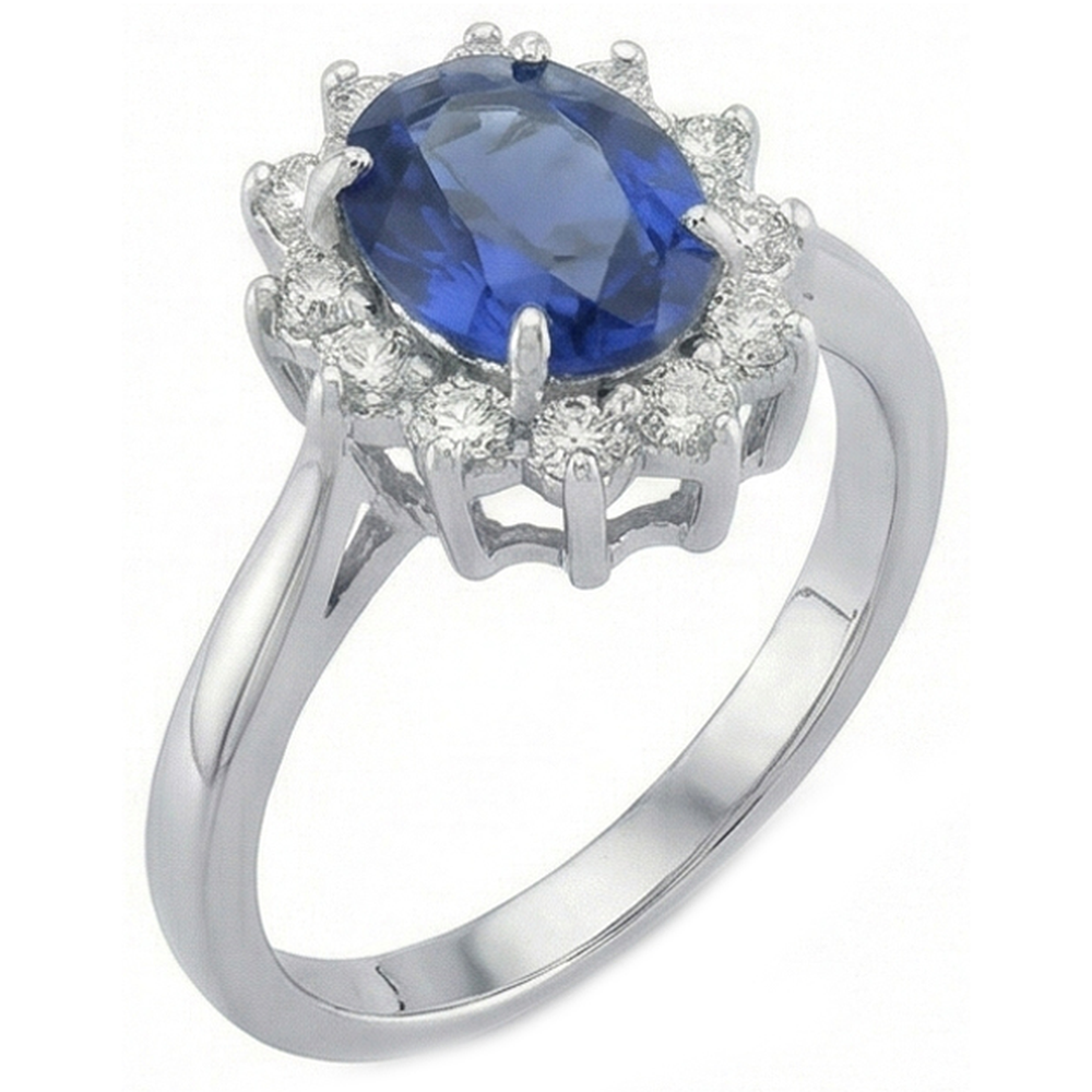 Ceylon Blue Sapphire Ring 4.70 Carat Natural Earth Mined Diamond Jewelry