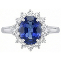 Ceylon Blue Sapphire Ring 4.70 Carat Natural Earth Mined Diamond Jewelry