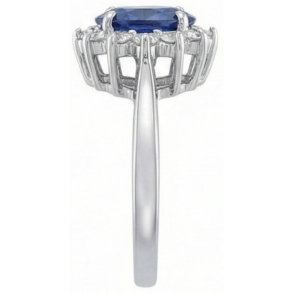 Ceylon Blue Sapphire Ring 4.70 Carat Natural Earth Mined Diamond Jewelry