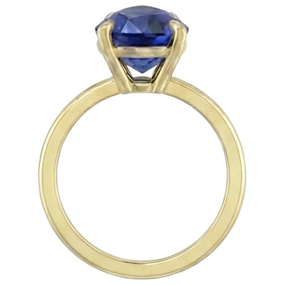 Natural Real ( Not Lab Grown )  Ceylon Sapphire Solitaire Ring Teardrop Style Pear 3.50 Carats
