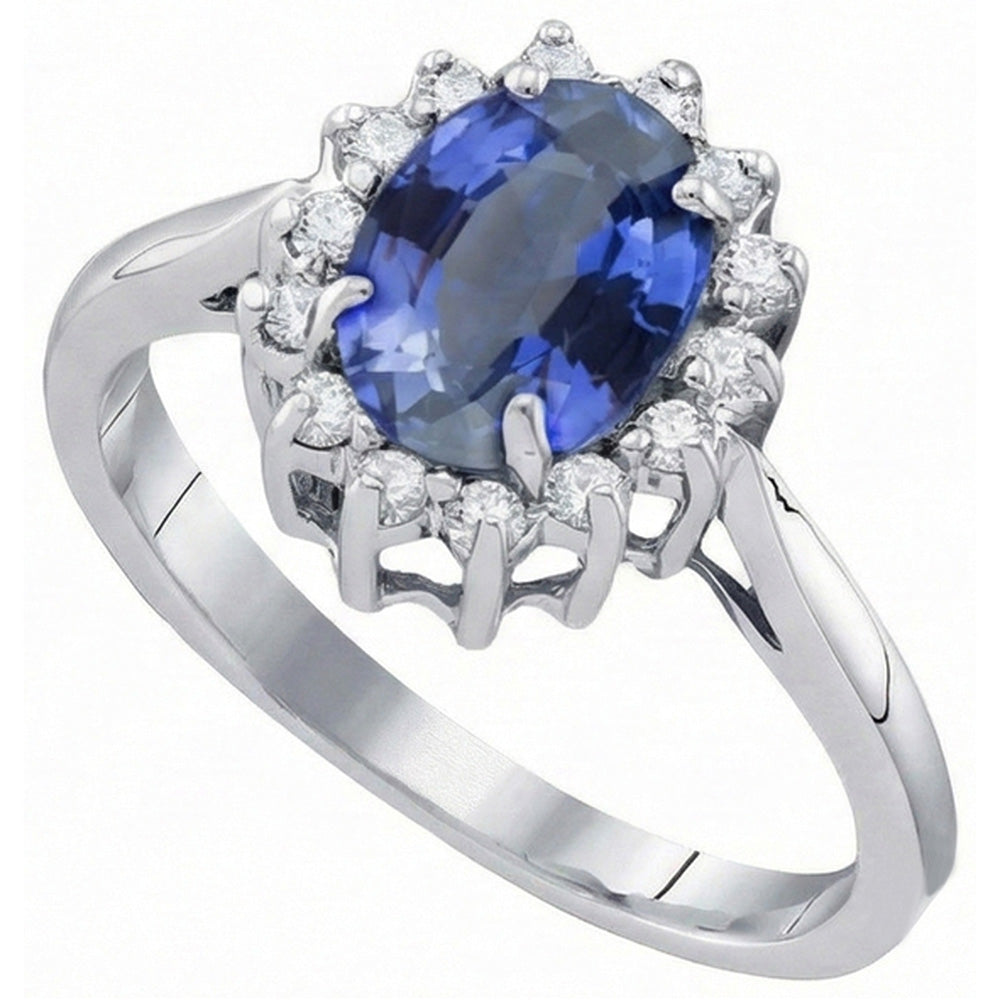 Ceylon Blue Sapphire Ring 4.70 Carat Natural Earth Mined Diamond Jewelry