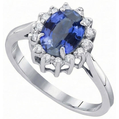 Ceylon Blue Sapphire Ring 4.70 Carat Natural Earth Mined Diamond Jewelry
