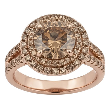 Champagne Desert Diamond Bridal Ring – Fine Diamond 4 ct 14