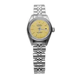 Champagne Stick Dial Rolex Date Just Watch Ss Jubilee Bracelet