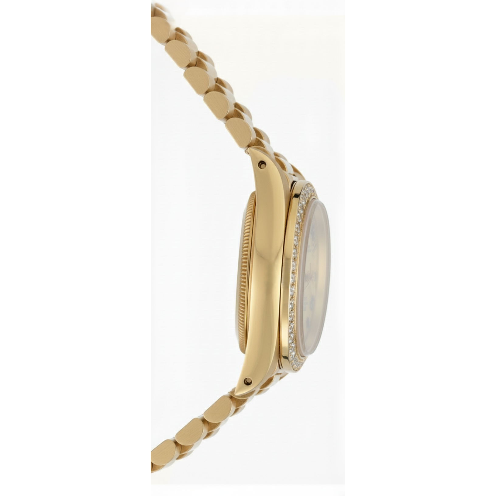 Champagne Arabic Dial Rolex Dj Watch Gold President Style Diamond