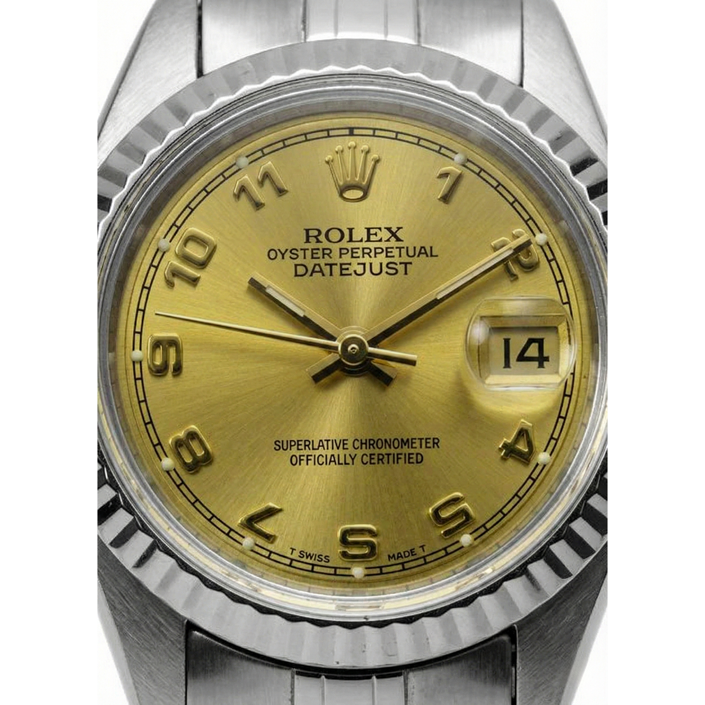 Champagne Arabic Dial Rolex Ss Datejust Lady Watch