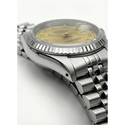 Champagne Arabic Dial Rolex Ss Datejust Lady Watch