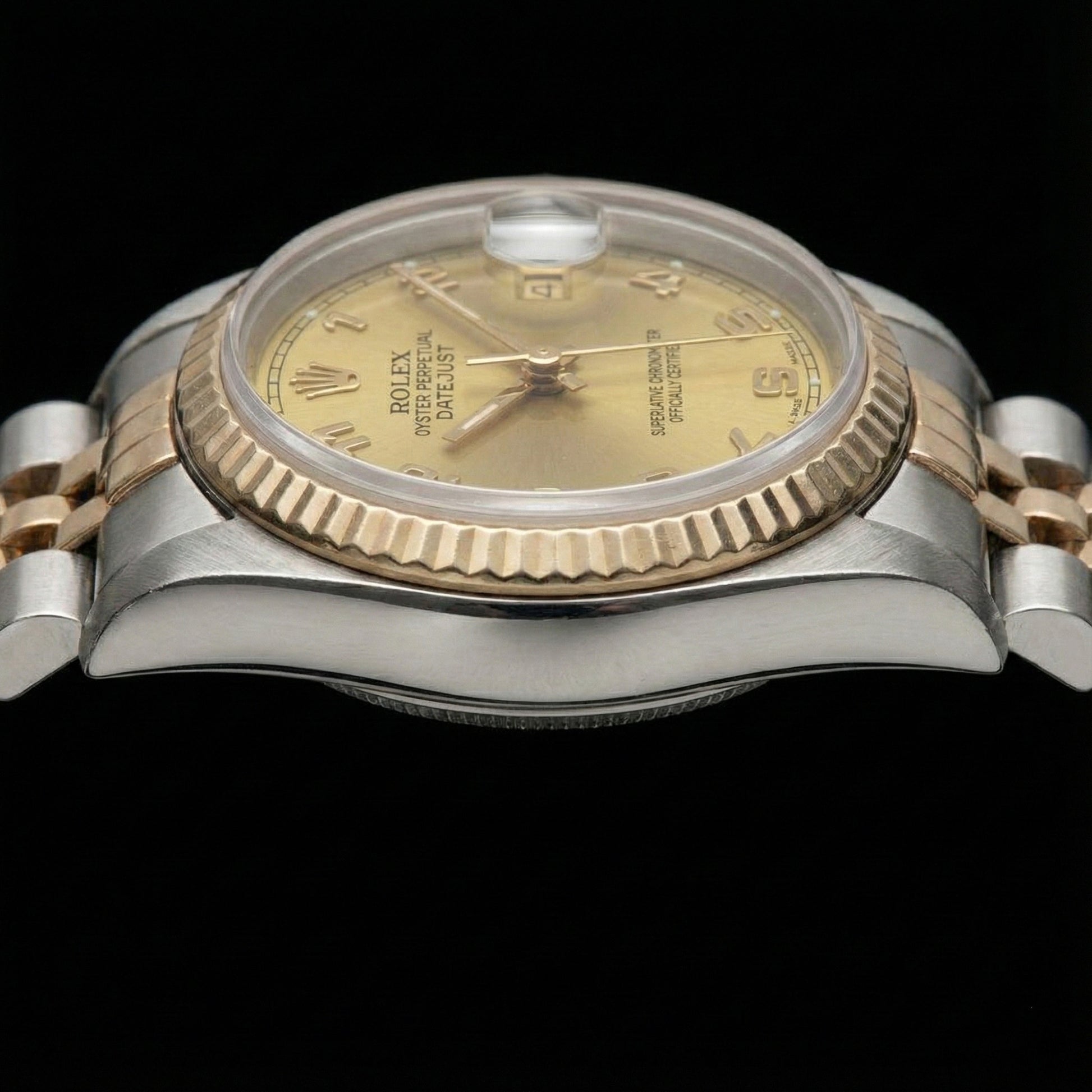 Champagne Arabic Dial Ss & Yellow Gold Jubilee Lady Rolex Datejust