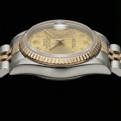 Champagne Arabic Dial Ss & Yellow Gold Jubilee Lady Rolex Datejust