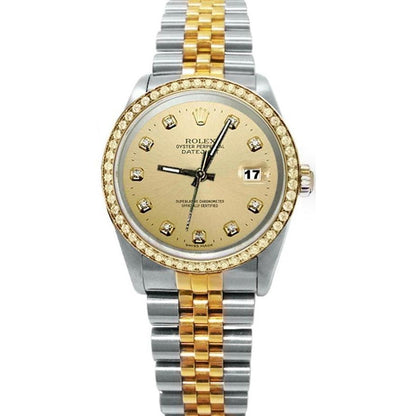 Dial Bezel Rolex Datejust Watch Gold & Steel QUICK SET
