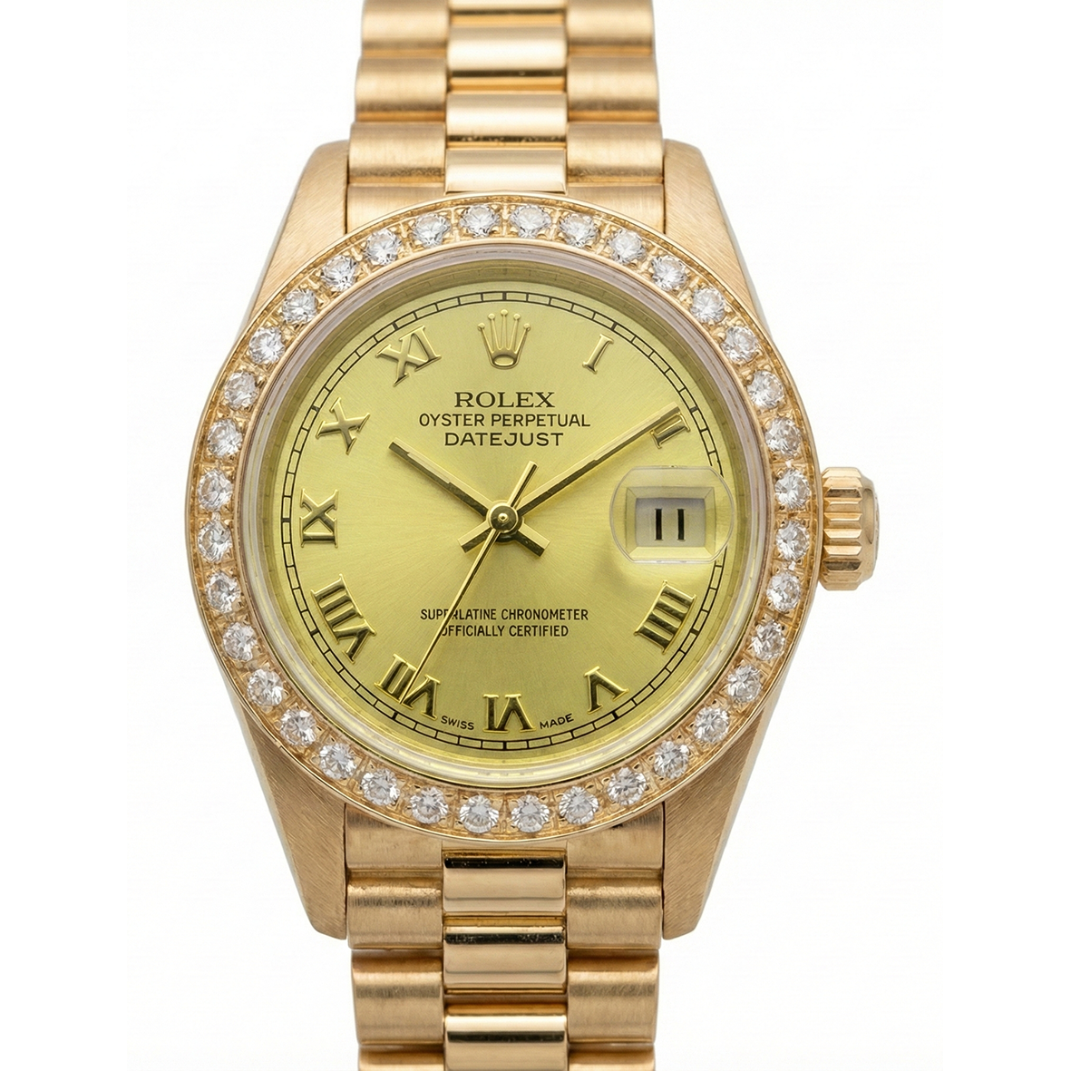 Champagne Roman Dial Rolex Dj Watch Presidential Style Bracelet