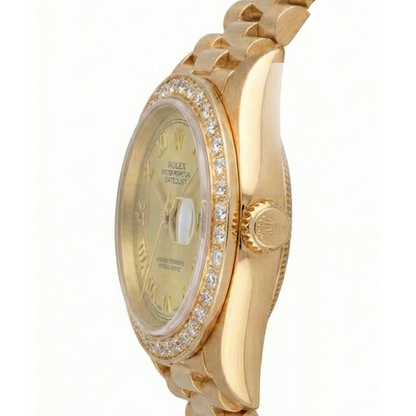 Champagne Roman Dial Rolex Dj Watch Presidential Style Bracelet