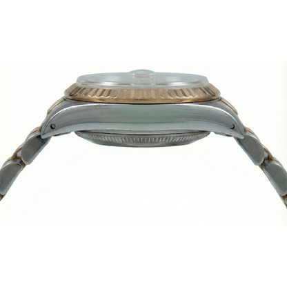 Champagne Stick Dial Rolex Date Just Ss & Yellow Women Watch