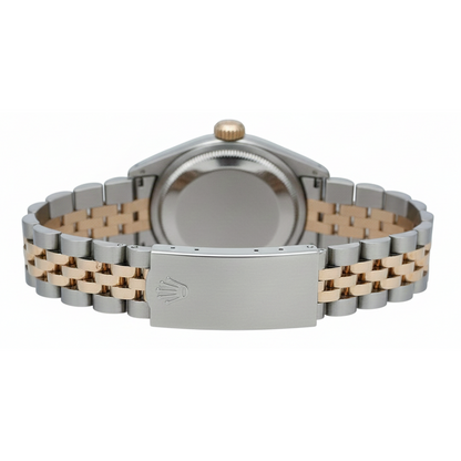 Champagne Stick Dial Rolex Date Just Ss & Yellow Women Watch