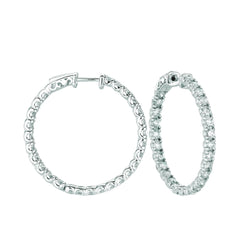 Classic Diamond Hoop 14 Carat Earrings