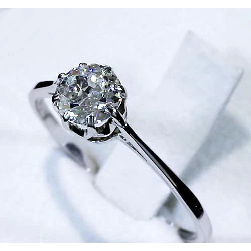 Classic Old Miner Diamond Solitaire Ring