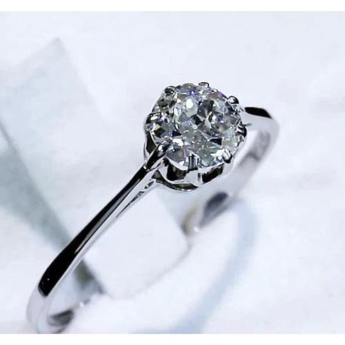 Classic Old Miner Diamond Solitaire Ring