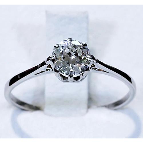 Classic Old Miner Diamond Solitaire Ring