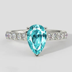 Classic Pear Paraiba Stone Ring
