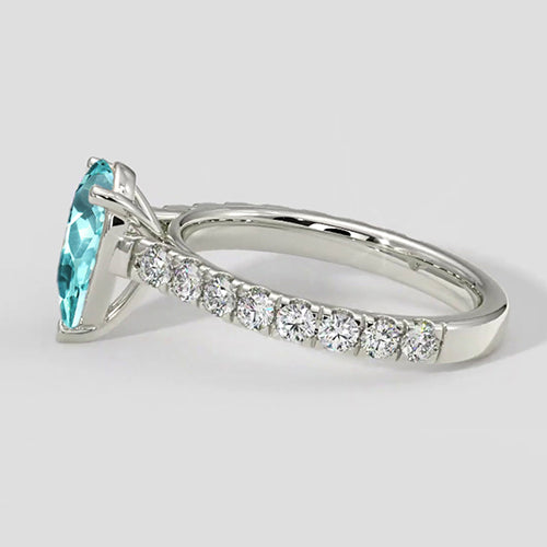 Classic Pear Paraiba Stone Ring
