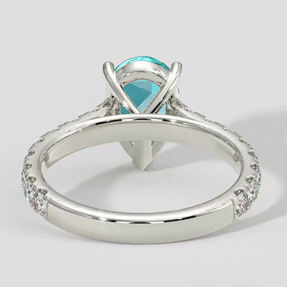Classic Pear Paraiba Stone Ring