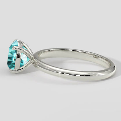 Natural Real ( Not Lab Grown )  Classic Round Paraiba Ring 1.50ct