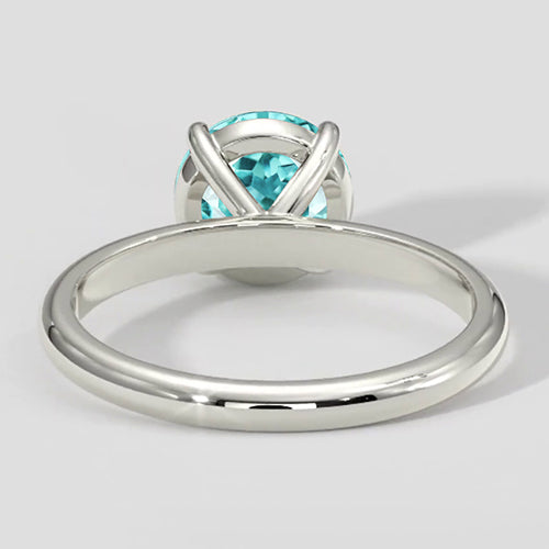 Natural Real ( Not Lab Grown )  Classic Round Paraiba Ring 1.50ct