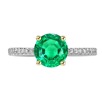 Classy Green Emerald Wedding Ring
