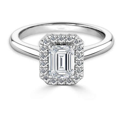 Classy Emerald Cut Diamond Wedding Ring