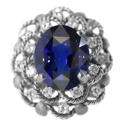 Cocktail Ring With Sapphire