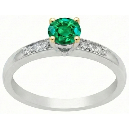 Natural Real ( Not Lab Grown ) Colombian Green Emerald GIA Ring Anniversary Ladies Jewelry