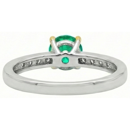 Natural Real ( Not Lab Grown ) Colombian Green Emerald GIA Ring Anniversary Ladies Jewelry