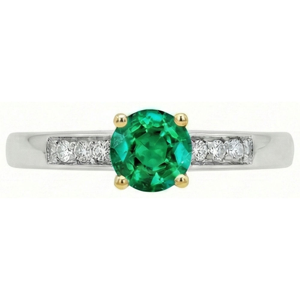 Natural Real ( Not Lab Grown ) Colombian Green Emerald GIA Ring Anniversary Ladies Jewelry