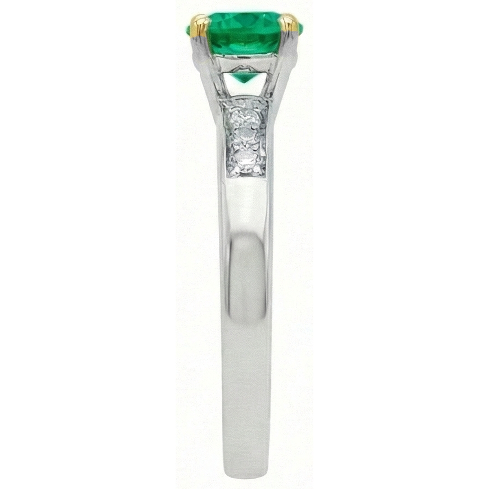Natural Real ( Not Lab Grown ) Colombian Green Emerald GIA Ring Anniversary Ladies Jewelry