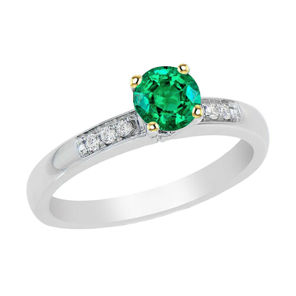Colombian Green Emerald Ring Anniversary Ladies Jewelry