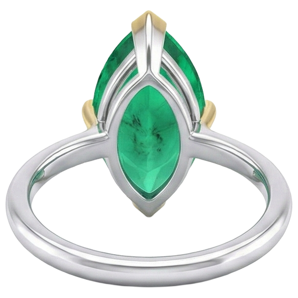 Natural Real ( Not Lab Grown ) Comfort Fit Green Emerald GIA Ring Wedding Jewelry