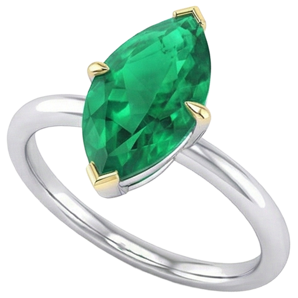 Natural Real ( Not Lab Grown ) Comfort Fit Green Emerald GIA Ring Wedding Jewelry