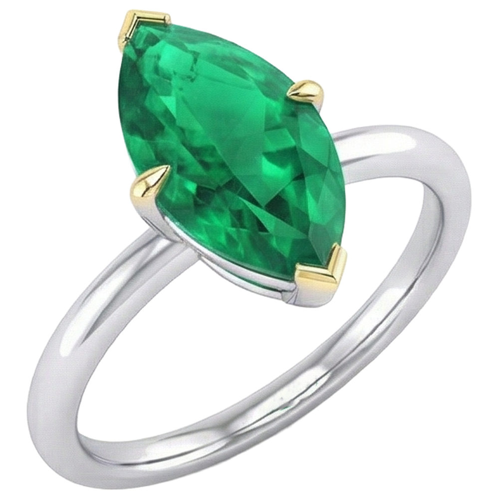 Natural Real ( Not Lab Grown ) Comfort Fit Green Emerald GIA Ring Wedding Jewelry