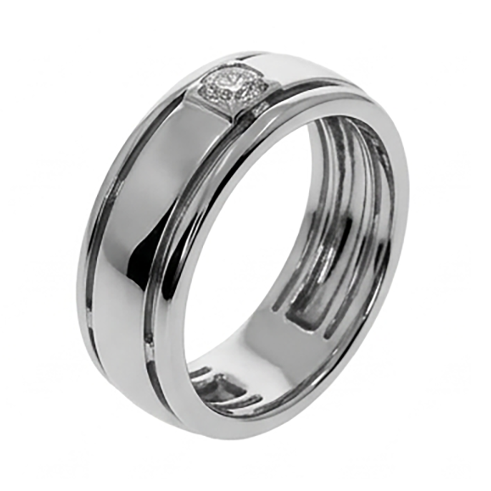 Comfort Fit Mens Band Diamond Ring For Gents