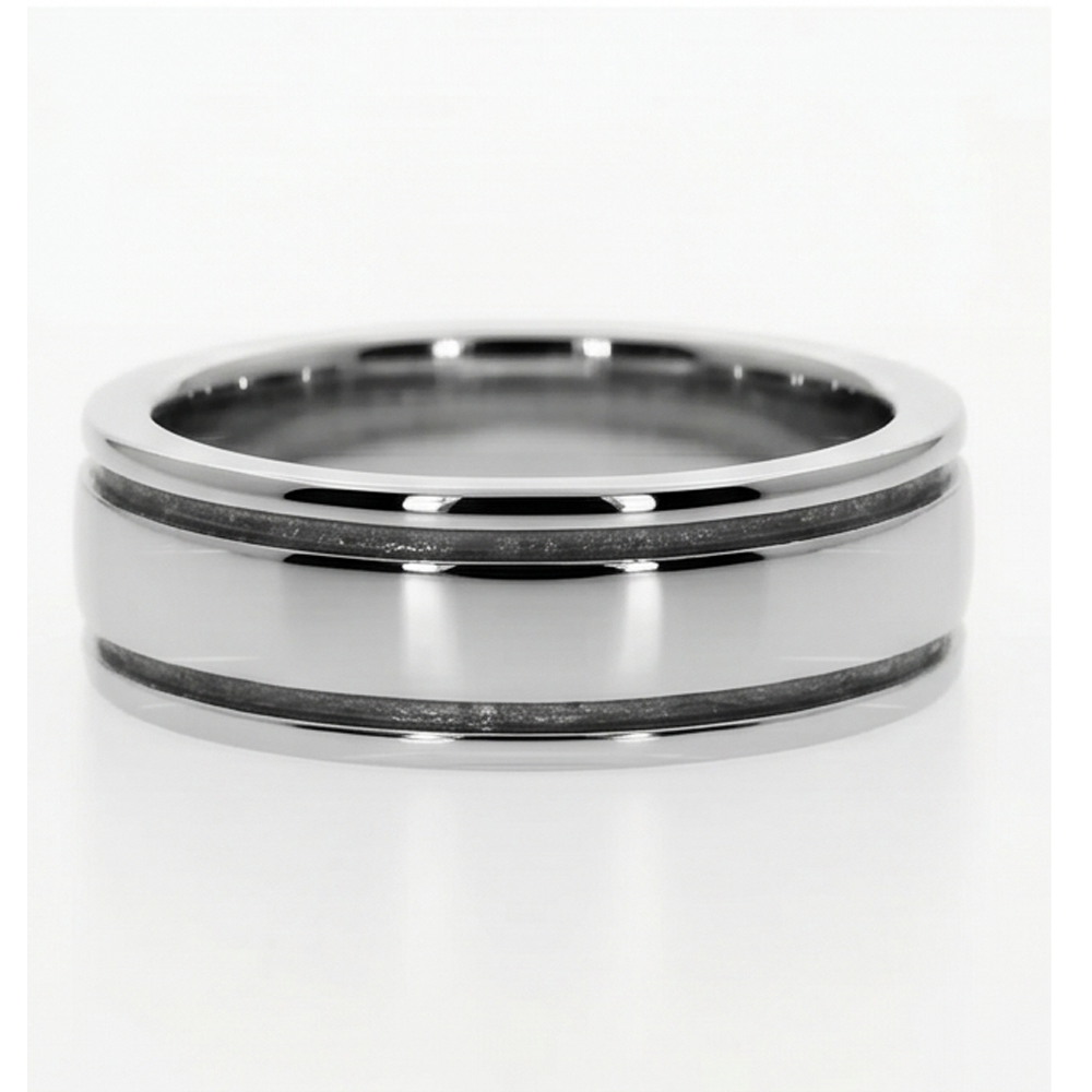 Comfort Fit Mens Band Diamond Ring For Gents