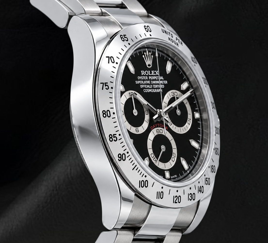 Rolex Cosmograph Daytona 116520 40mm Black Dial Stainless Steel Watch