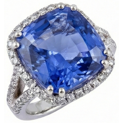 Cushion AAA Tanzanite Natural Earth Mined Diamonds 6 Carat Fancy Ring Gemstone Jewelry