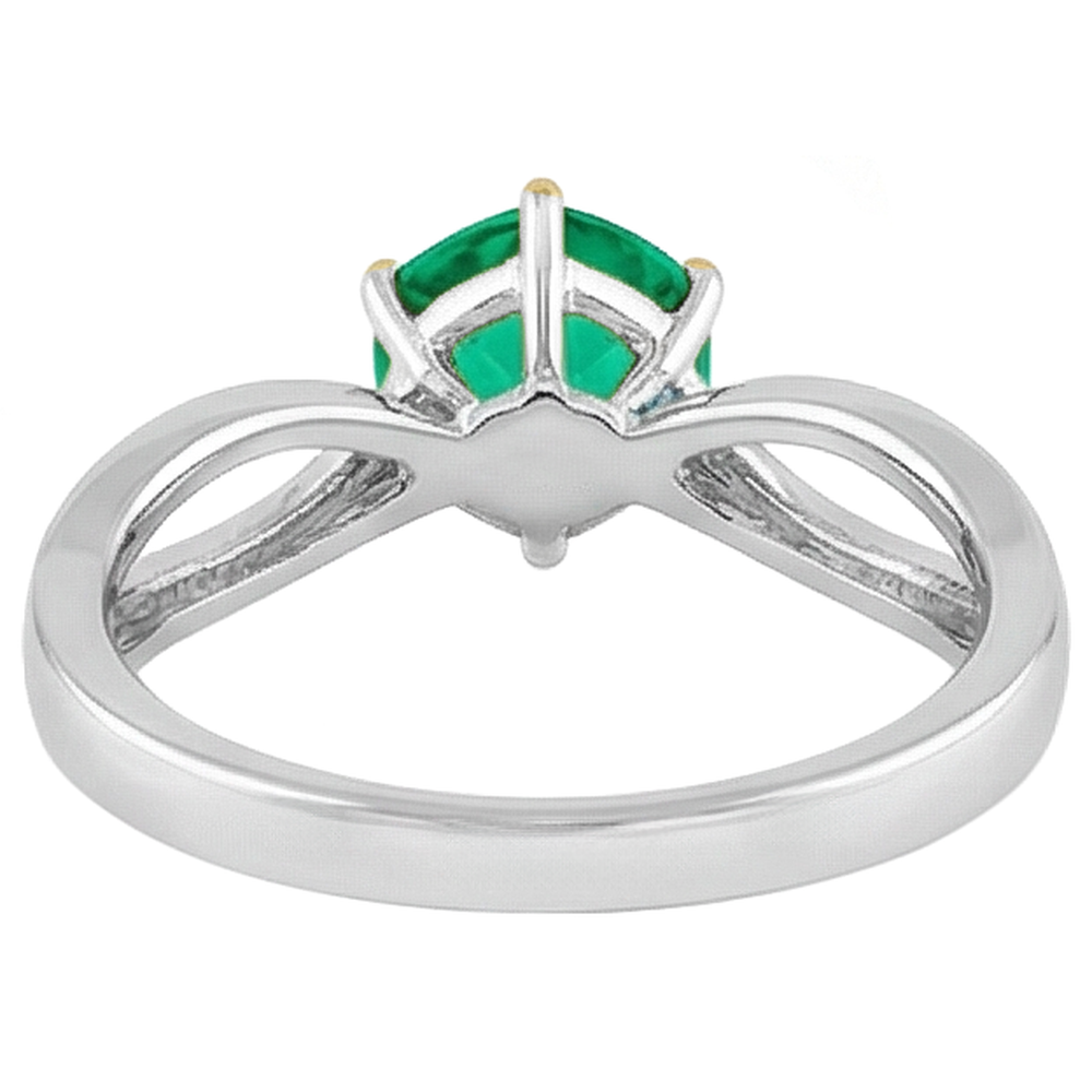 Natural Real ( Not Lab Grown ) Cushion Gemstone Ring Trendy Green Emerald GIA Jewelry
