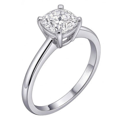 natural cushion diamond 2ct ring side angle